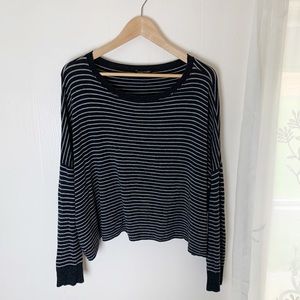Eileen Fisher Striped Long Sleeve Sweater Top